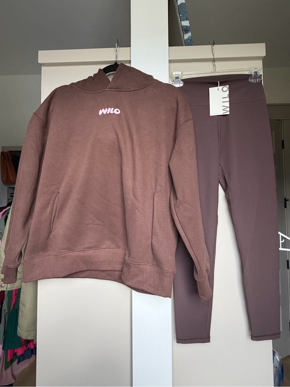 Wilo Chocolate-Brown Hoodie and Leggings Set